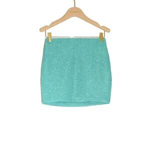 BGBGeneration - Bodycon High Waist Mini Skirt in Textured Teal / Size XS